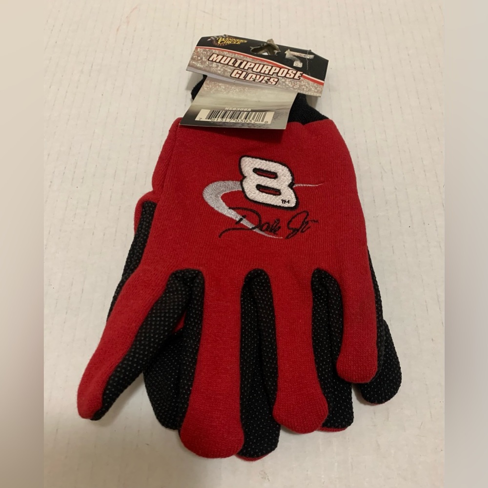 Dale Earnhardt Jr. #8 Mechanics Gardening Driving Gloves Red Black NWT Nascar